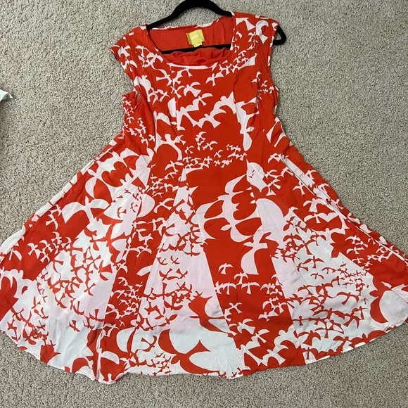 Anthropologie Maeve dress in red and white - Picture 8 of 9
